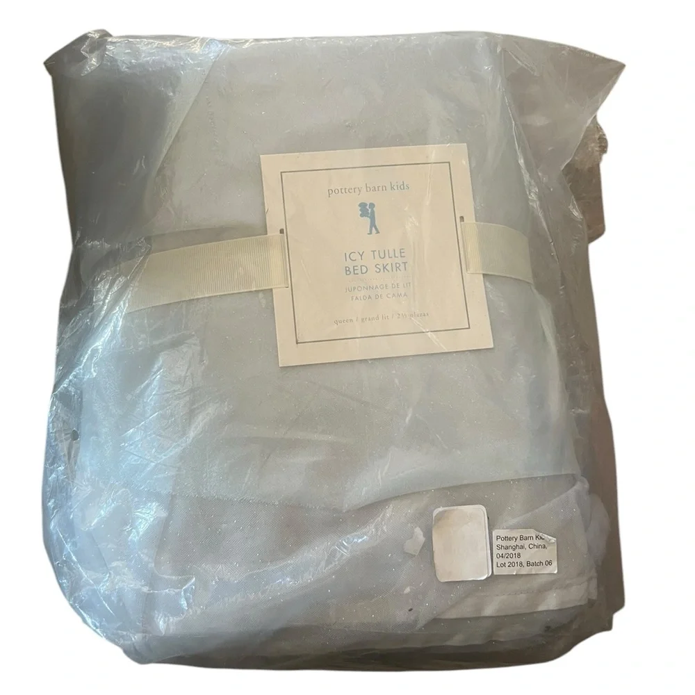 ✅Pottery Barn Kids Icy Tulle Bed Skirt